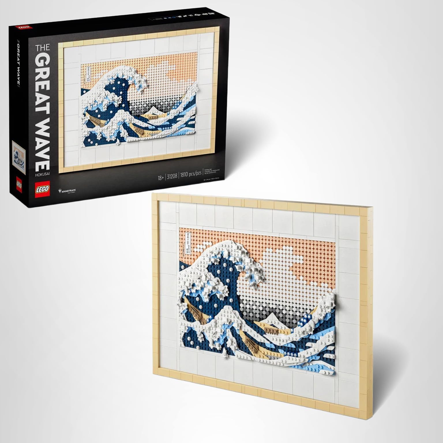 LEGO Art Hokusai The Great Wave Framed Japanese Wall Art Building Set - Unique Wall Decor for Home, Room, or Office - Fun Activity for Adults, Ages 18+ - Gift for Men and Women - 31208: multi-color
