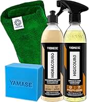 Kit Limpa Hidrata Revitaliza Couro Higicouro Hidracouro 500ml Vonixx | Produtos Para Limpeza de Couro em Geral Banco Bolsa Sapato Jaqueta