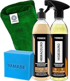 Kit Limpa Hidrata Revitaliza Couro Higicouro Hidracouro 500ml Vonixx | Produtos Para Limpeza de Couro em Geral Banco Bolsa Sapato Jaqueta