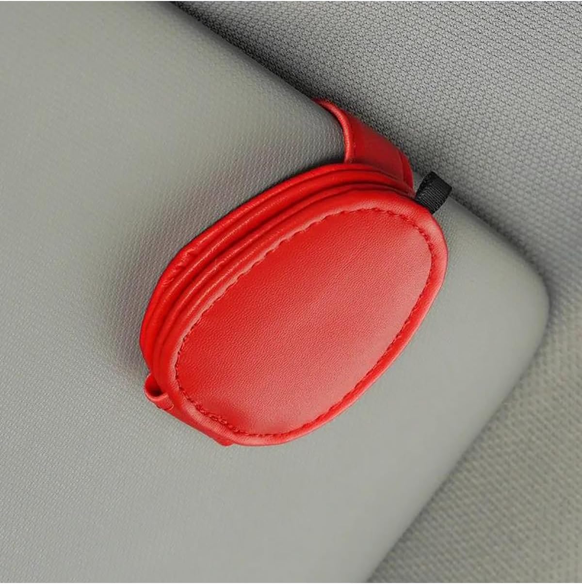 Sunglass Holder Universal Car Sun Visor Glasses Box Sunglasses Clip Card Ticket Holder Stand Fastener Pen Case Eyeglasses Car Accessories Car Sunglasses Holder(Red)