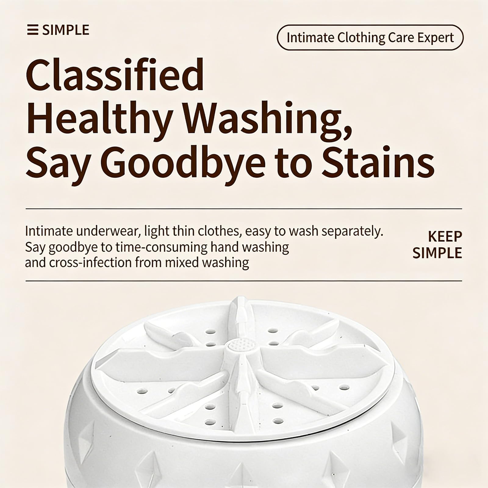 Elnwnnkc Portable Household Fruit and Vegetable Cleaning Gadget Electric Small Dishwasher Electric Cleaner ABS Texture for Plate Washing Machine — view 3