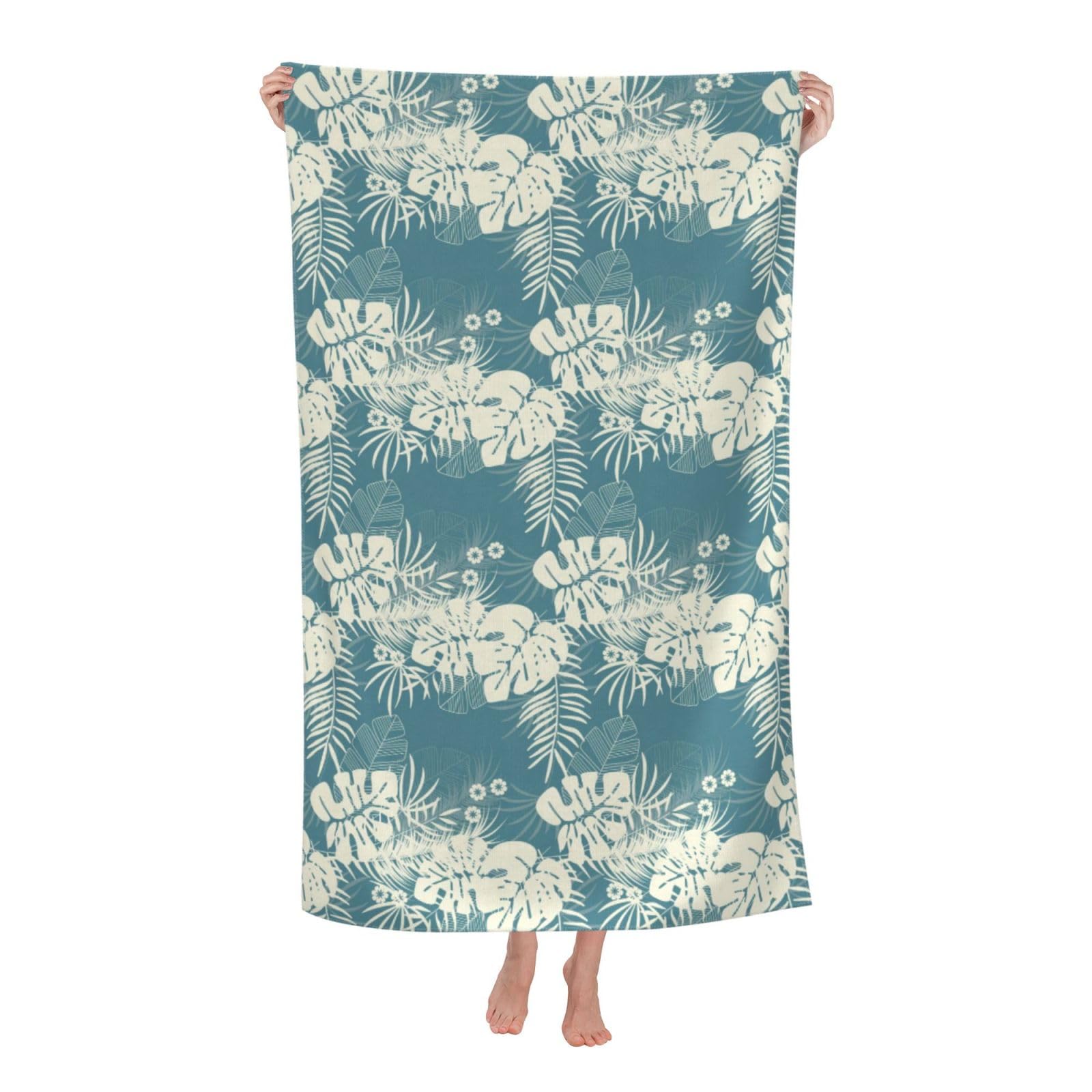 Cbaaghh Luxury Cute Leaves Print Adult Beach Towels,Beach & Pool Towel,Beach Towels,Towels For Camping