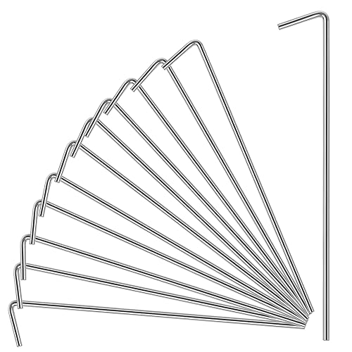 17 Pack Heavy Duty Metal Tent Stakes for Outdoor Decorations,