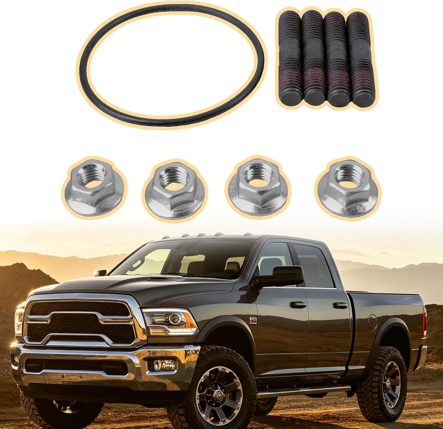 3907978 VP44 Fuel Pump Installation Bolt Studs Kit Compatible with Cummins 5.9L Ram 2500 Ram 3500 1998-2002 Replacement for 3935032