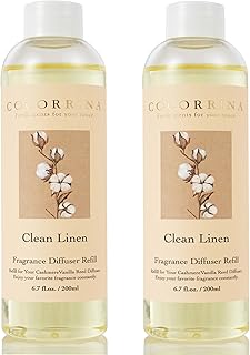Cocorrína Reed Diffuser Refill - Clean Linen 6.7 oz / 2 Packs Reed Diffuser Oil Refill