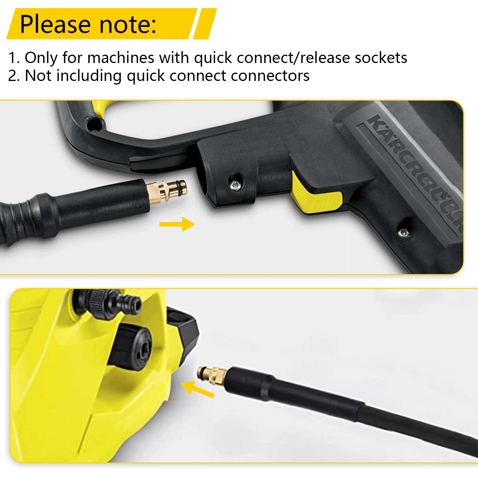 10m / 32Ft High Pressure Washer Replacement Hose for Karcher K Series K2 K3 K4 K5 K6 K7, High-Pressure Reinforced Hose with Quick Click Plug Connector,Jet Wash Pipe Cleaning Car Road Garden — view 6