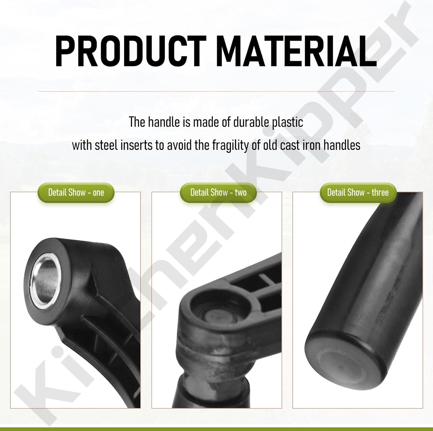 10601009A1 514007742 Drill Press Crank Handle Compatible with Sears Craftsman and Most 9/16" (14mm) Machine Shaft Handle 360° Free Rotation (6" swing diameter)
