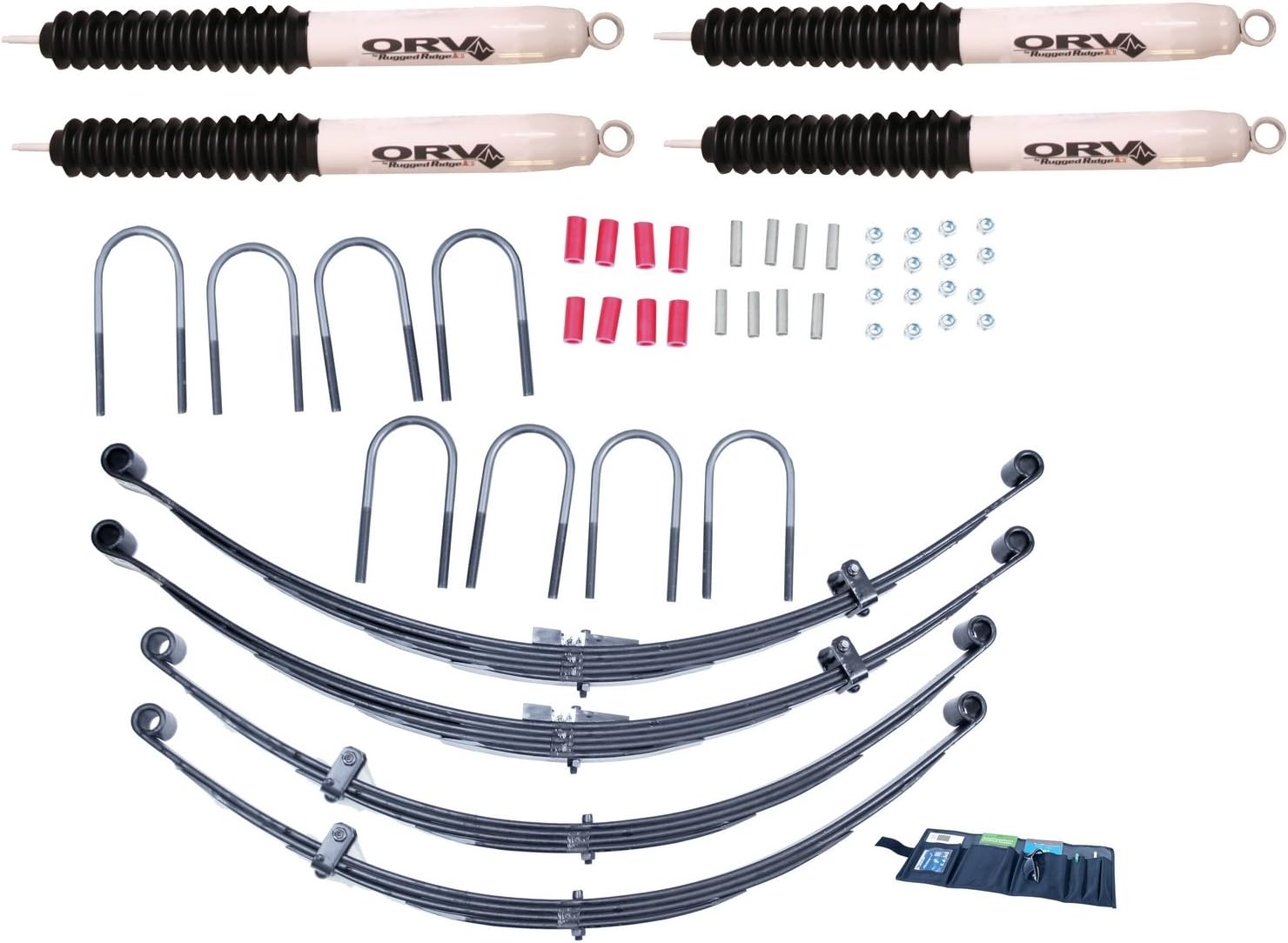 Rugged Ridge | Suspension Lift Kit, 4 Inch, Shocks | 18415.14 | Fits 1955-1975 Jeep CJ