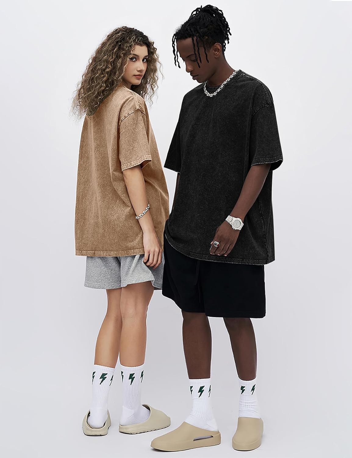 Eisctnd Men's T-Shirts: Oversized Cotton Heavyweight Vintage Loose Fit Tees for Unisex Casual Work Streetwear Gym - Image 6