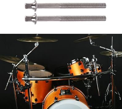 Etfbuy 10pcs Silver Jazz Drum Snare Drum Screw Drum Lug Mounting Screws Percussion Replacement Accessory Drum Kit
