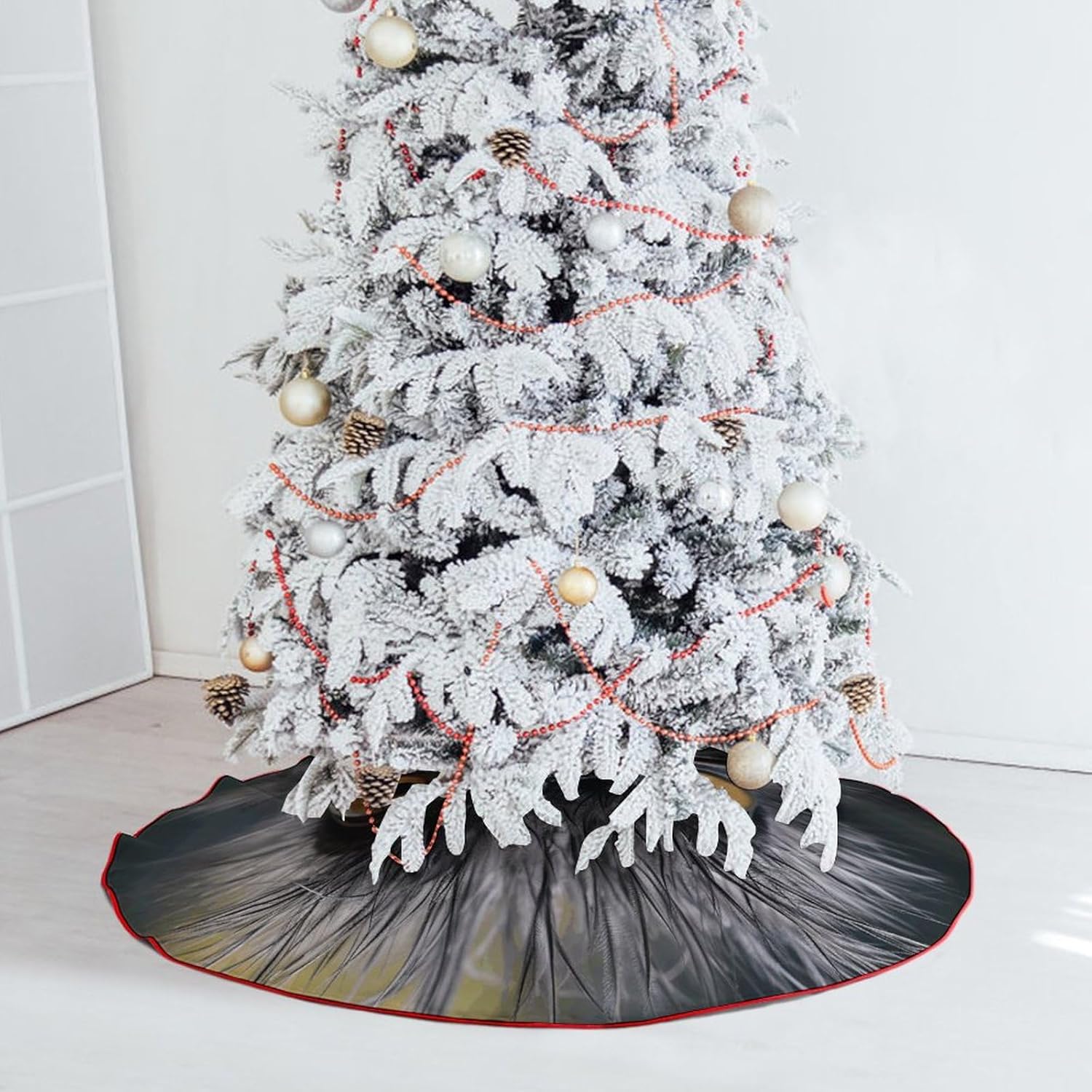 Christmas Tree SkirtEmuclassic Fashion Tree Skirt Painted Multifunctional Christmas Tree Skirt