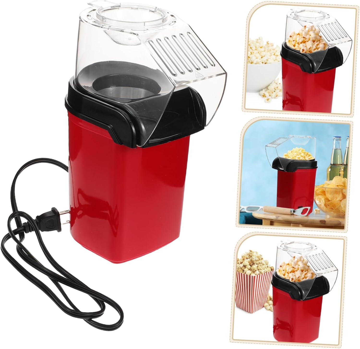 Countertop Electric Popcorn Maker Quick Hot for Home Use Popping Fresh Popcorn Efficient Easy to Clean for
