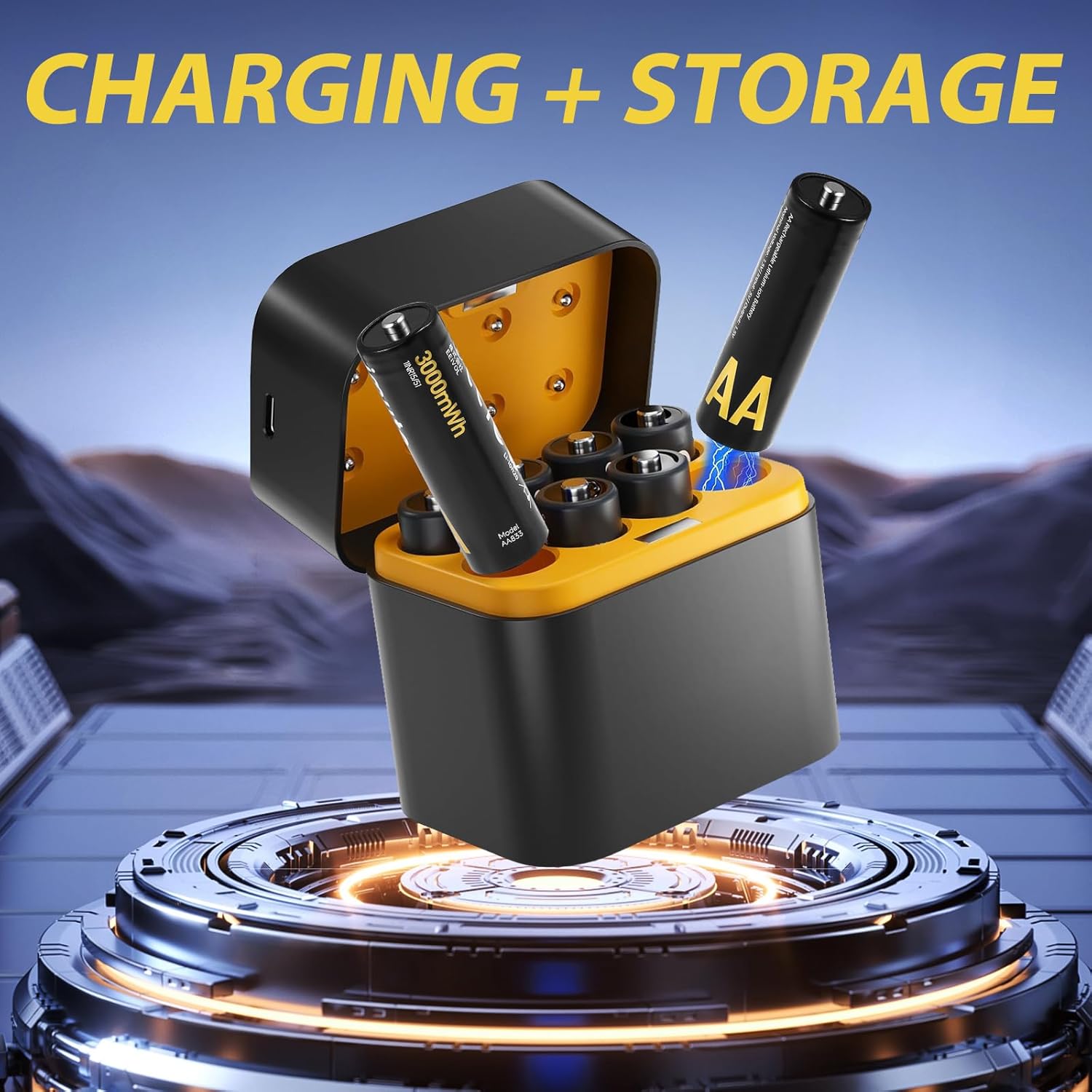 FragrantBodyOilz ANTPO Rechargeable AA Batteries Lithium with Charger, 8 Pack 1.5V 3000mWh Double A Batteries Rechargeable, Long Lasting AA Li-ion Battery with Integrated Charging Storage Box