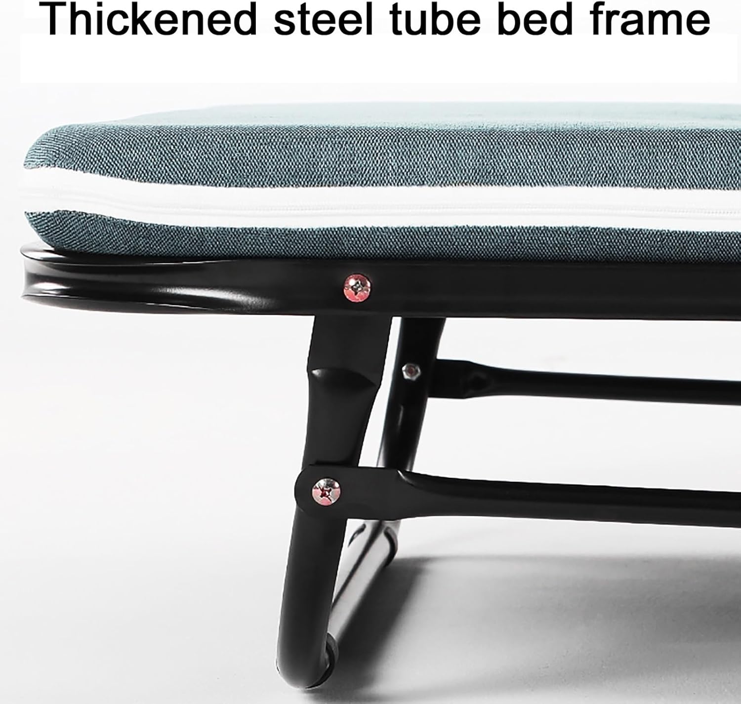 Rollaway Folding Guest Bed With Memory Foam Mattress, Portable Single Bed Foldable Bed, Camping Bed With Caster Wheels, Pull Out Bed Chair Beds For Adults, Bearing Capacity 200KG, 180×65×26cm ( Size :