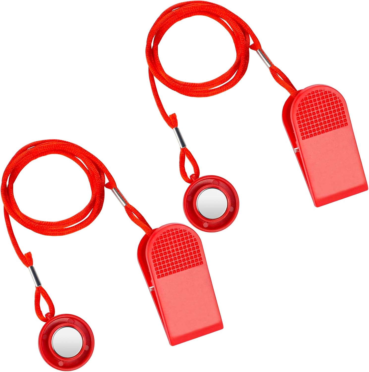 2 PCS Treadmill Magnet Safety Key, Round Magnetic Treadmill Key Replacement Parts Suitable for Most Treadmills, Walking Pad(Red)