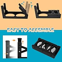 Vista 6 de Niubya Cuencos elevados para perros con 2 cuencos de comida de acero inoxidable para perros, cuenco elevado para perros que se ajusta a 5 alturas