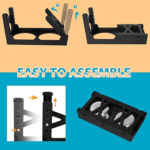 Miniatura 6 de Niubya Cuencos elevados para perros con 2 cuencos de acero inoxidable para perros cuenco elevado para perros que se ajusta a 5 alturas 315 866 984