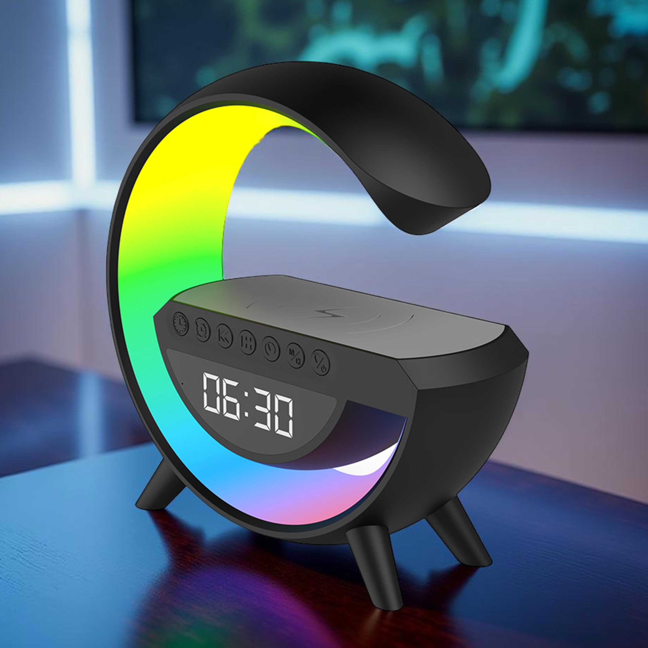 RED5 Illumina la sveglia di ricarica senza fili Bluetooth TWS Speaker Bacino da comodino
