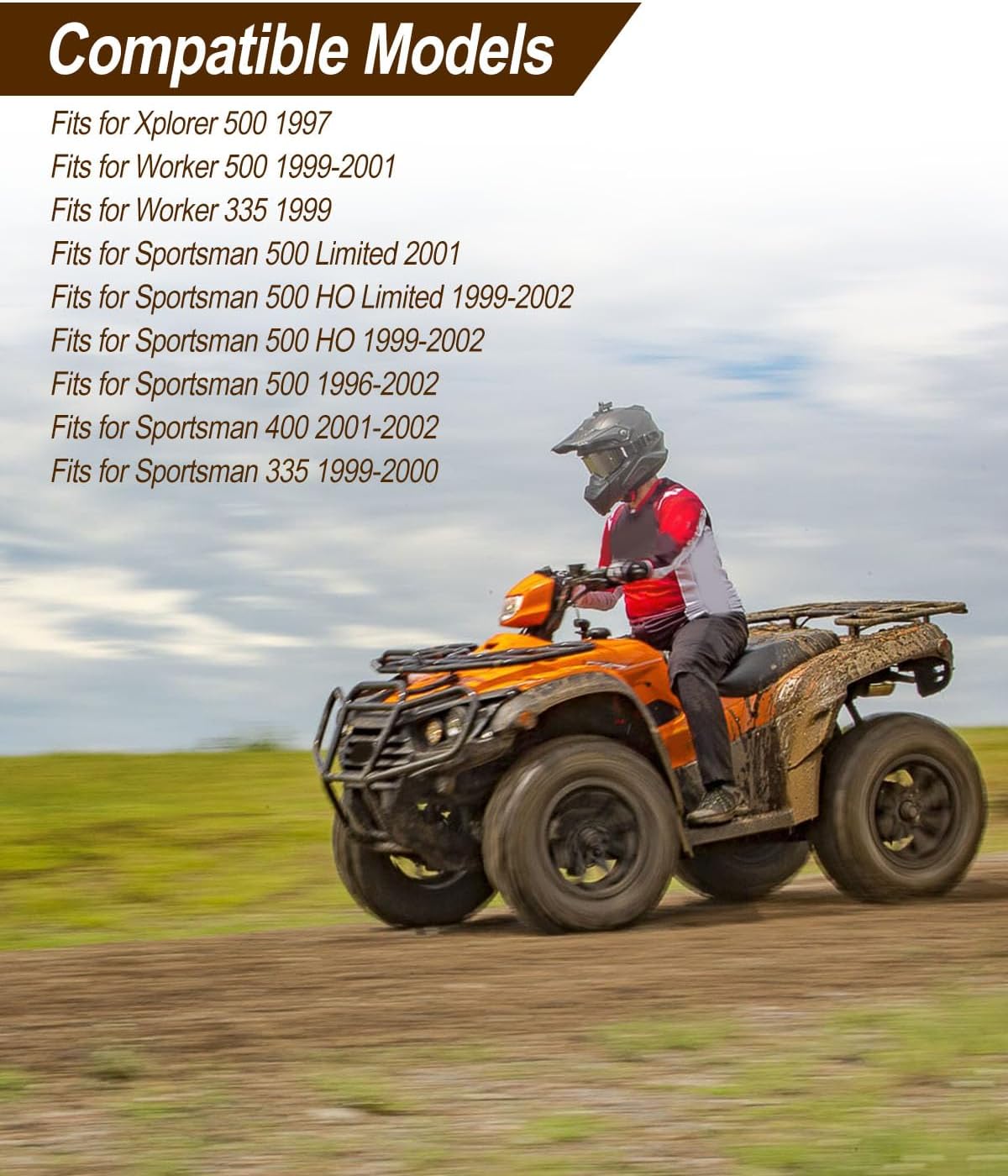 Relace 5020823 Hi Range Shift Linkage Rod Compatible with Polaris Sportsman 500 400 335 1996-2002, Silver