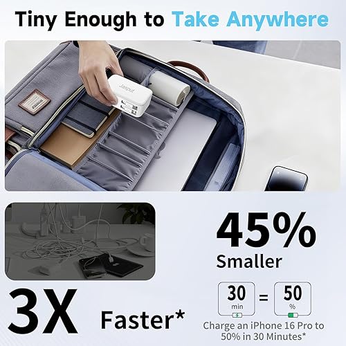 Miniatura 2 de Bloque de Cargador de Pared USB, Enchufe de Pared USB C de 40W con Cables Retráctiles Duales Integrados con Puertos USB AUSB C, Carga Rápida PD y de