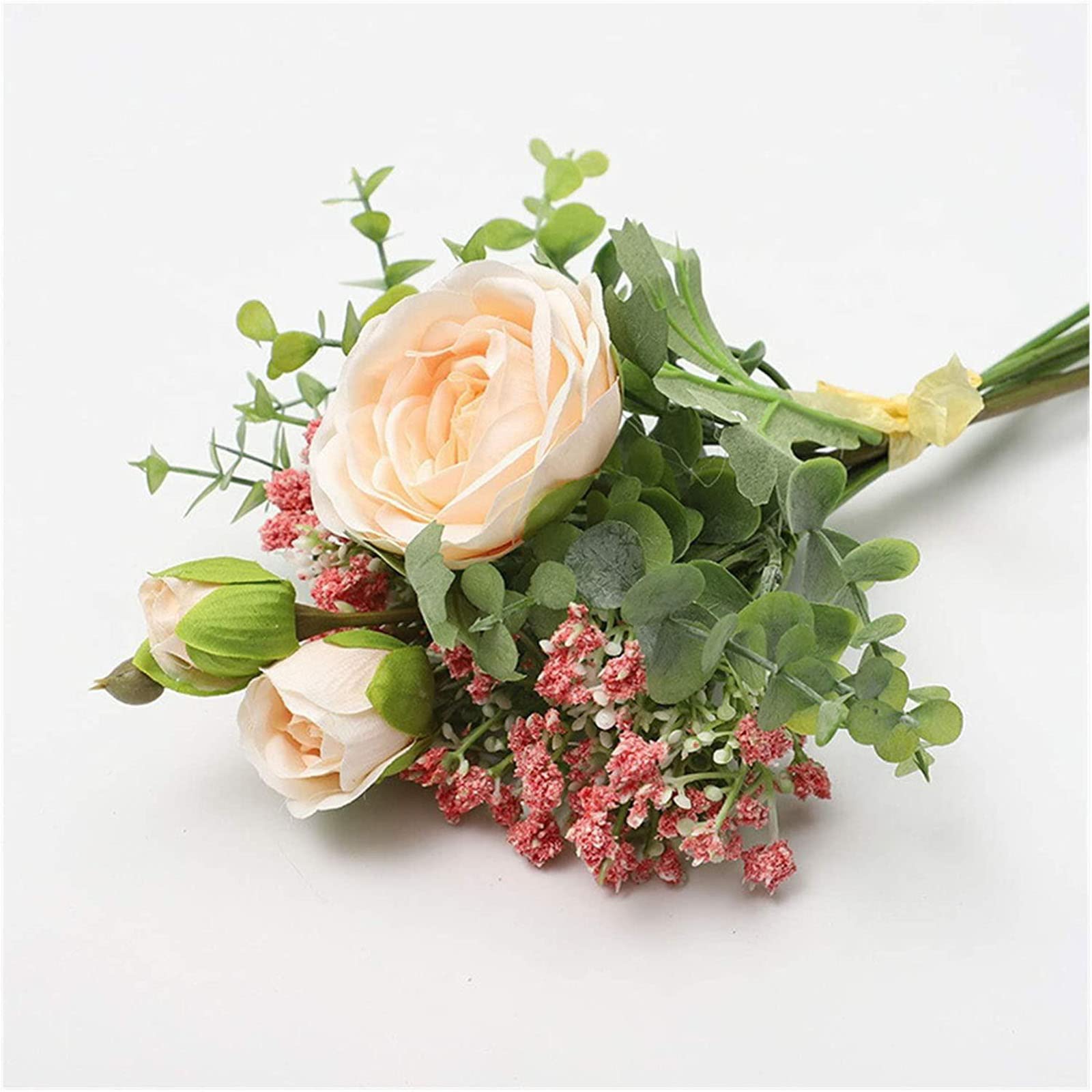 XDLEDMKIZ Artificial Flowers Lifelike Fake Greenery Foliage Gypsophila Plastic Flowers Holding for Wedding Decorations Table Fake Flowers