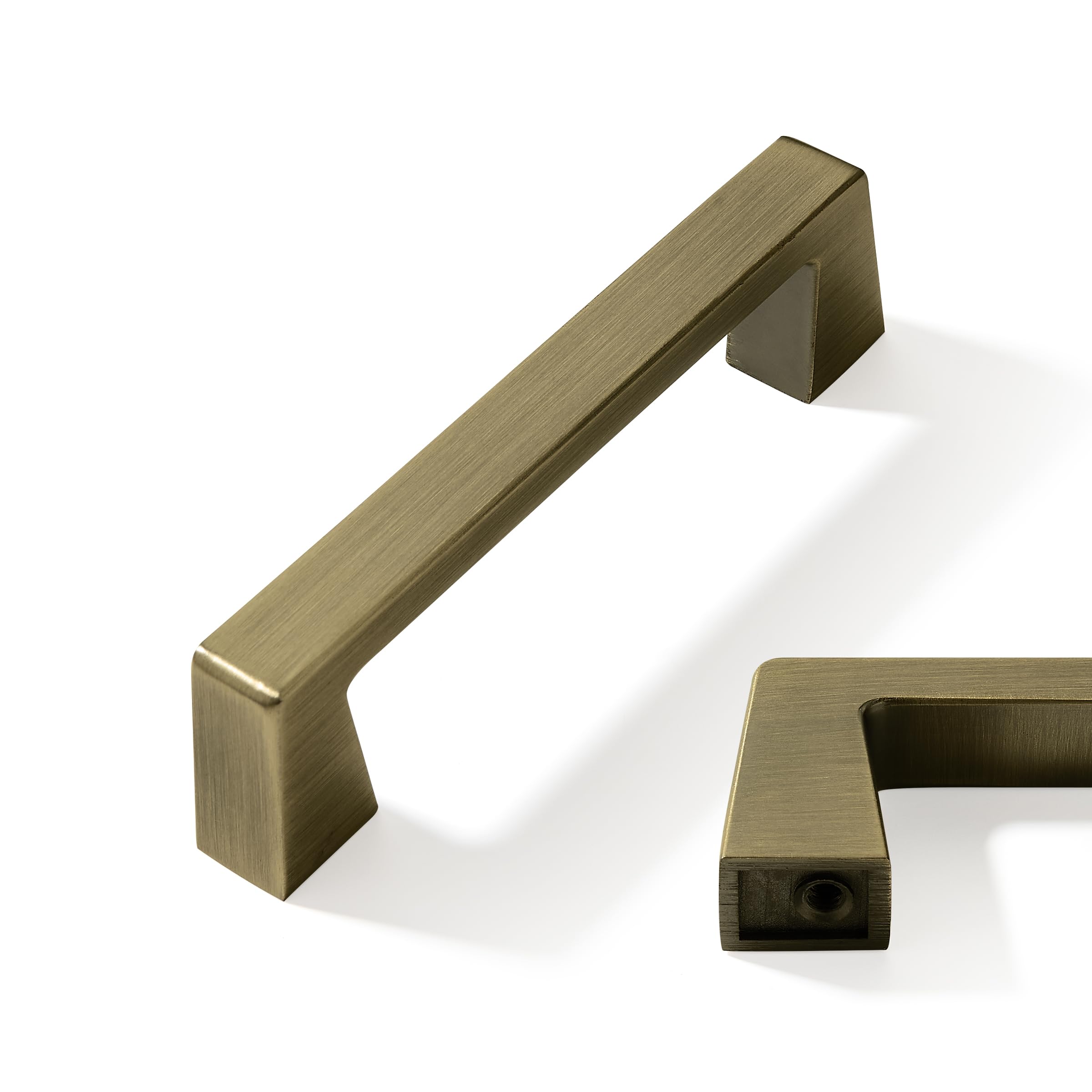 Goldenwarm - Paquete De 20 Manijas De Gabinete Doradas De 6-1/4 Pulgadas, Tiradores Dorados Para Cajones, Manijas De Gabinete De Cocina De Latón Cepillado, Accesorios De Latón Cepillado Para Armarios