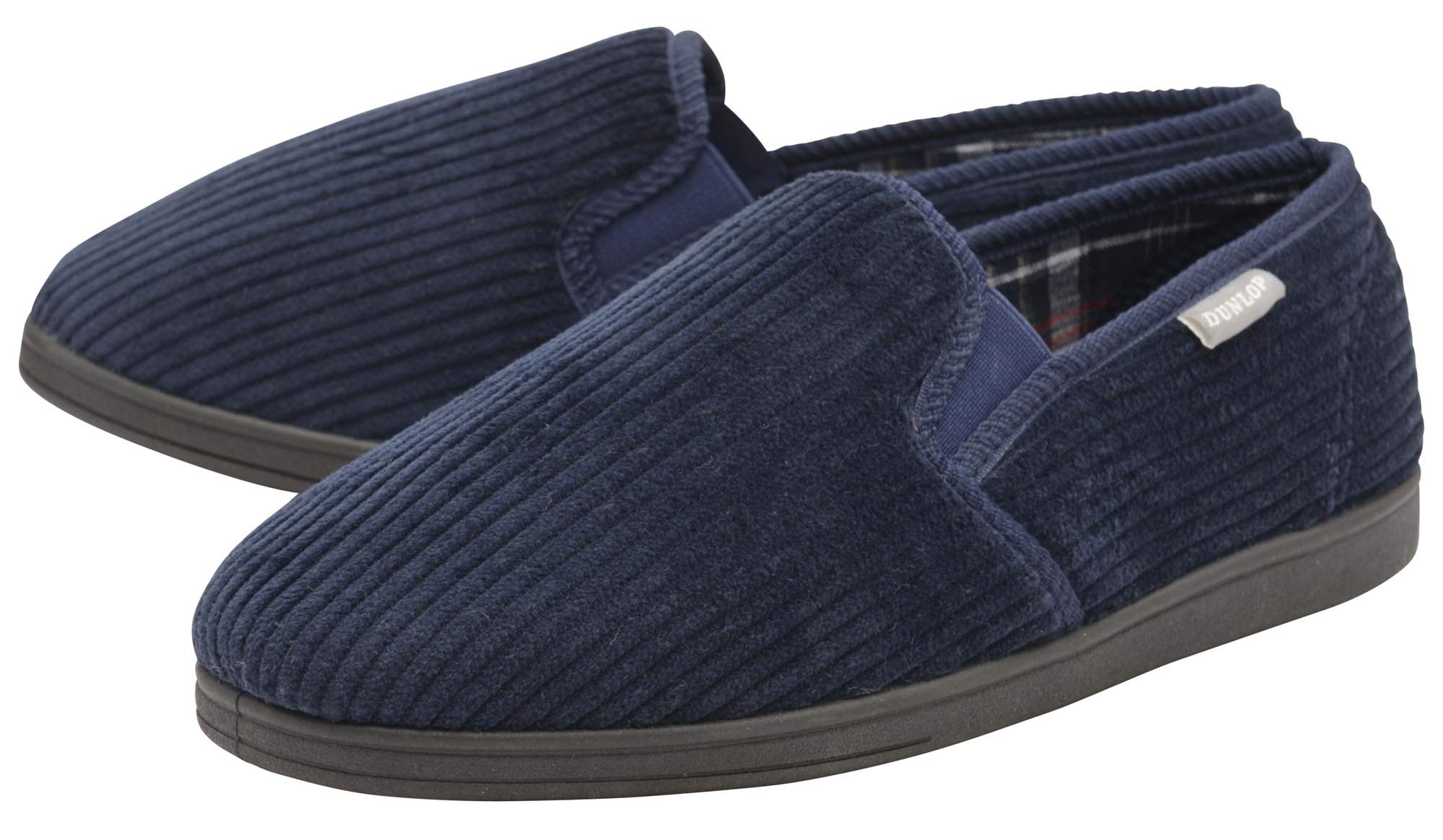 Mens Slippers Slip On Comfy Twin Gusset Rubber Sole Washable Sizes 7-12