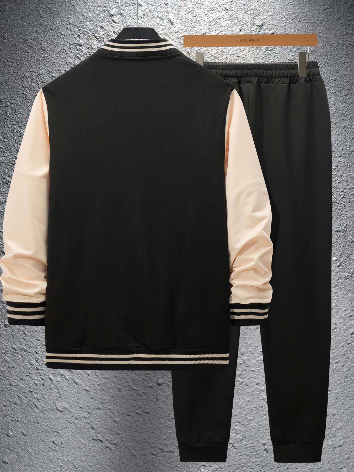 Survêtement Homme Ensemble Jogging Veste Sweat de Sport Décontracté Tenue Manche longue Doux Mode Sweatshirt avec Poches