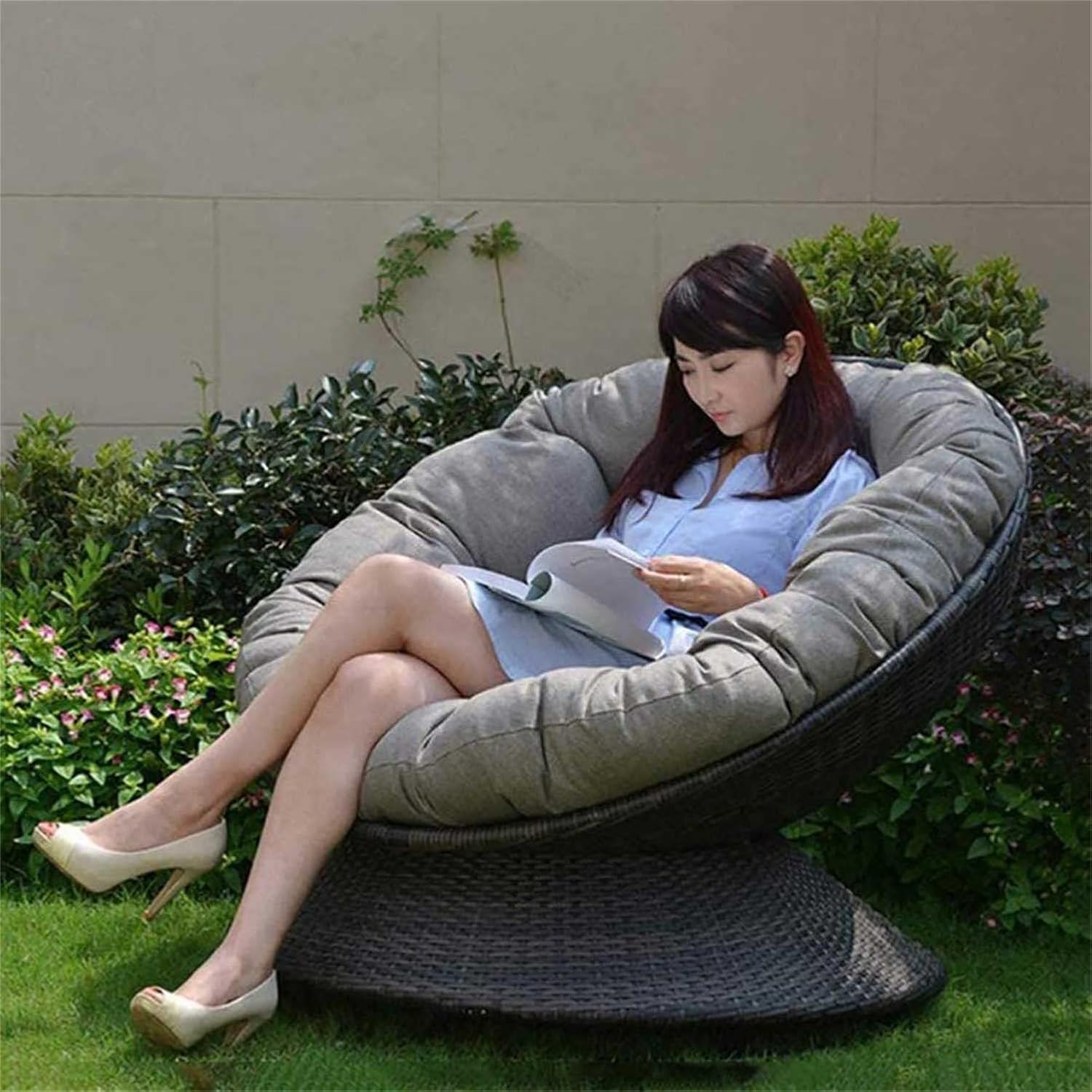 TMXK Papasan Cushion, Skin-Friendly-Soft Microfiber Fabric, Machine Washable Zippered Hanging Basket Chair Cushions Only