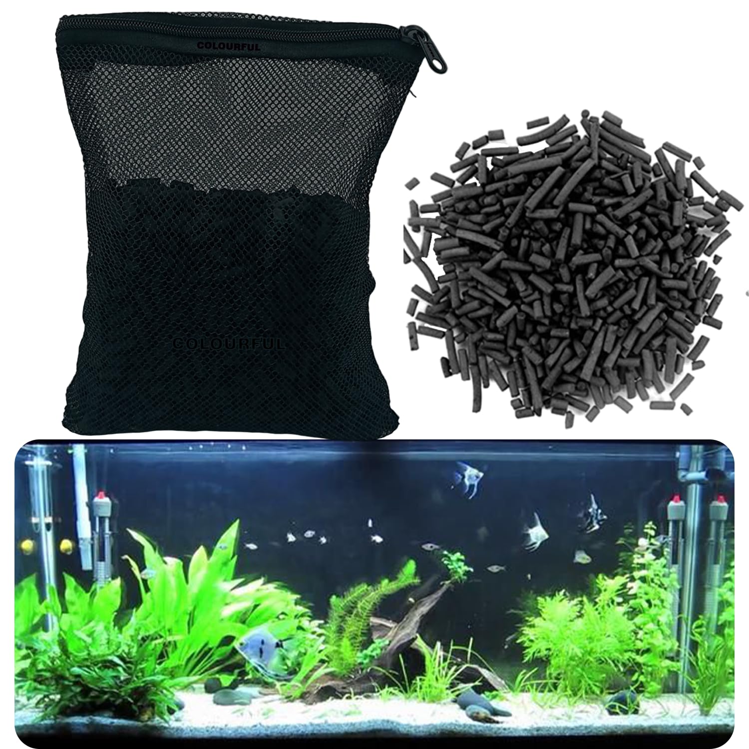 COLOURFUL - Aquarium Filter Media | Improved Water Quality and Healthy Fish Tanks | Freed Net Bag (Activated Carbon, 450g) (B0DDKGXG8C) Amazon Price History, Amazon Price Tracker