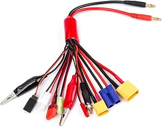 Yasoca 4mm Banana 10in1 Plug RC Lipo Battery Multi Charger Adapter Lead Cable Converter for RC Car Helicopter Quadcopter