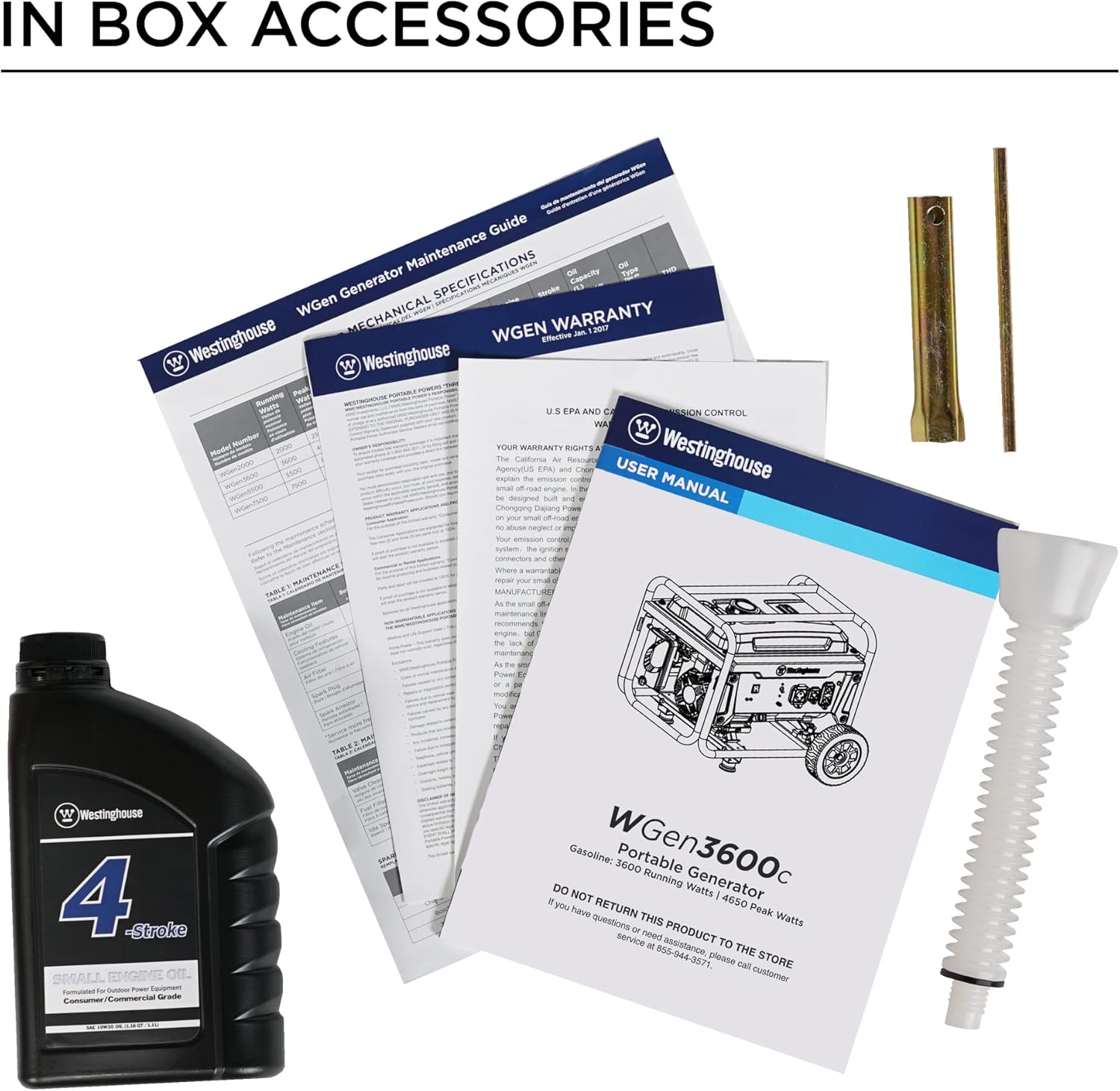 Westinghouse 4650 Peak Watt Portable Generator, RV Ready 30A Outlet, Wheel & Handle Kit, Gas Powered, CO Sensor