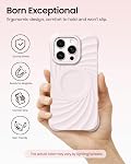 ORNARTO Vortuxe pour iPhone 16 Pro étui 6.3", [Compatible avec MagSafe / 2X Protection contre les chutes militaires], Housse de téléphone en silicone liquide antichoc pour iPhone 16 Pro - Quartz rose