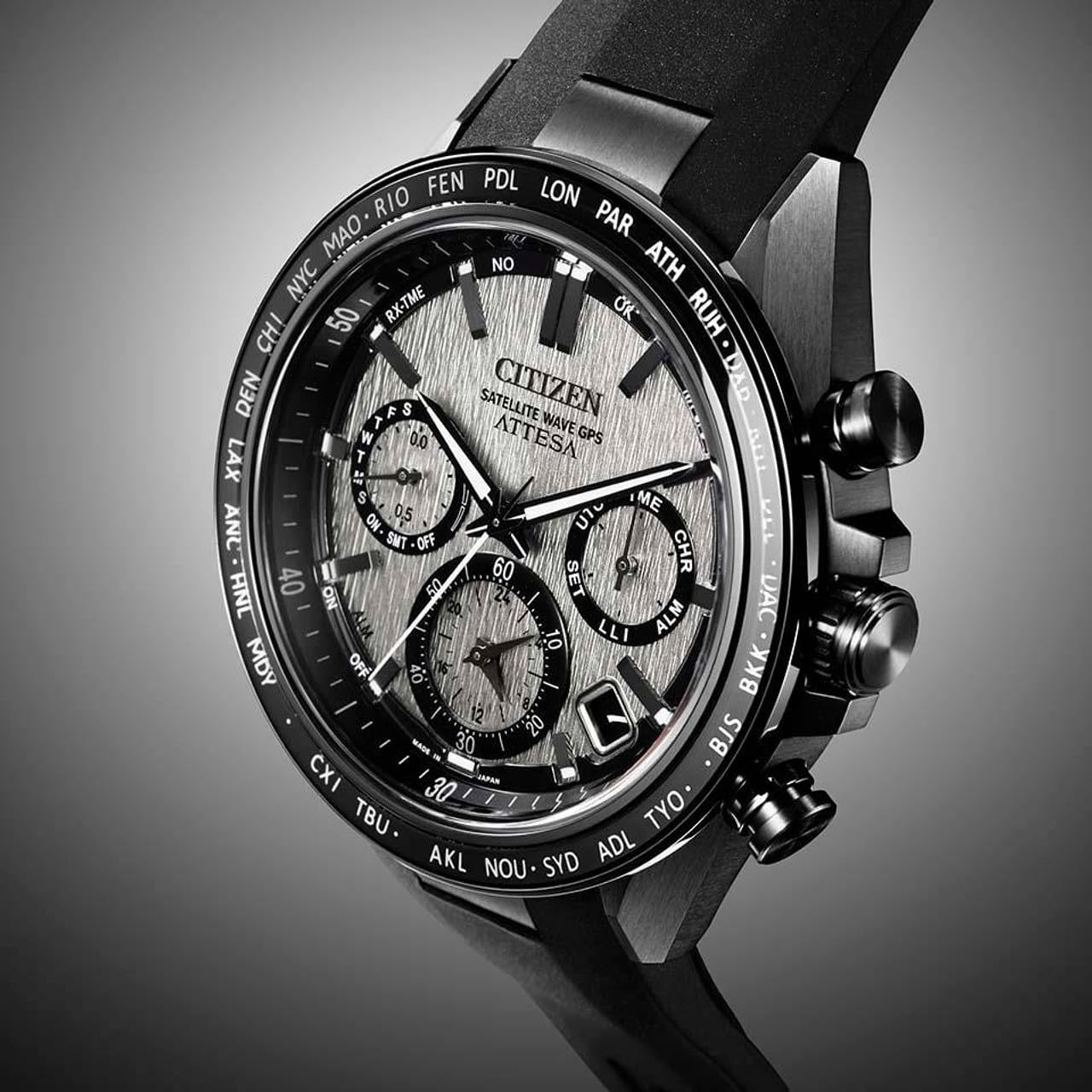 Citizen Herren Chronograph Eco-Drive Armbanduhr Attessa