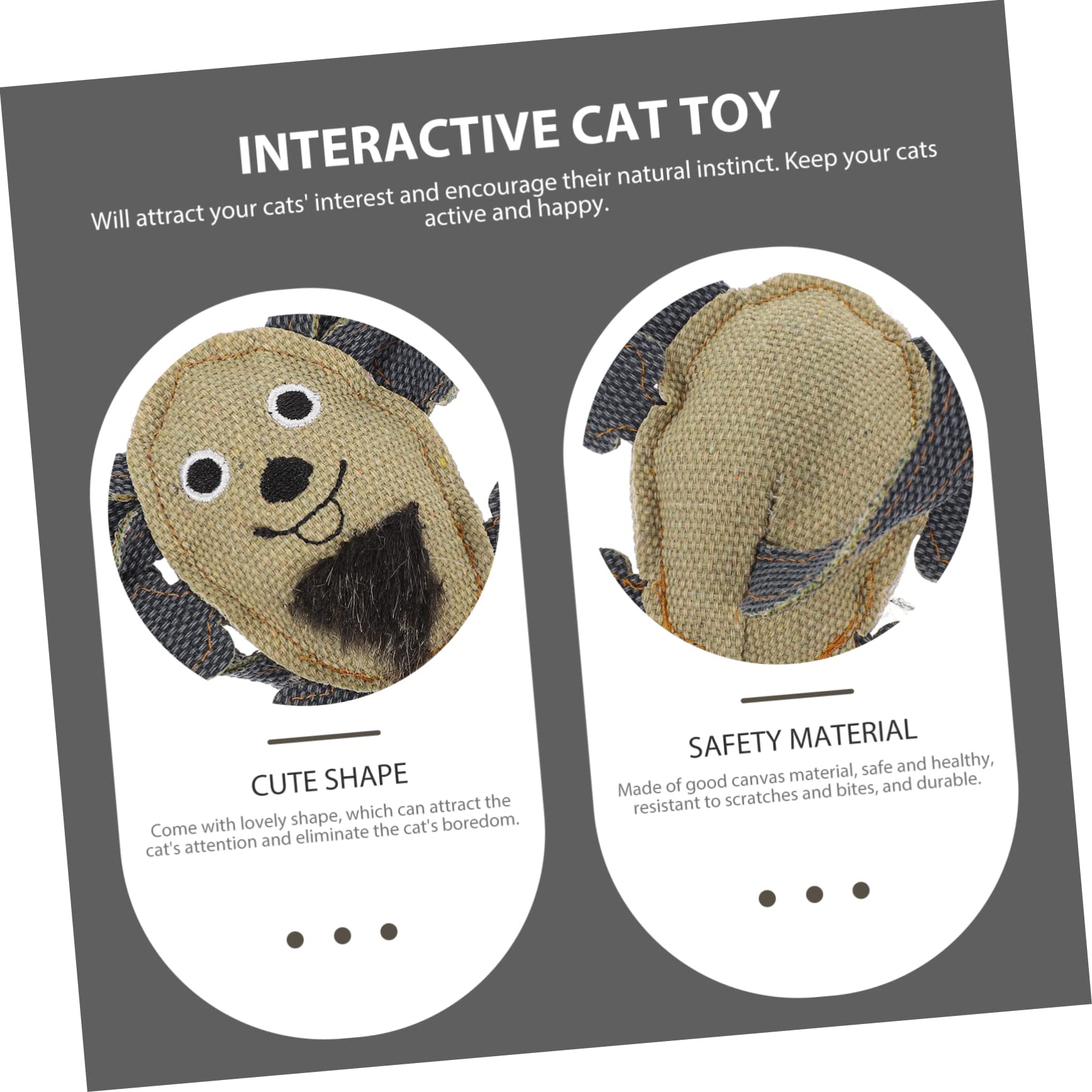 SUPVOX Lot De 5 Jouets Interactifs en Toile pour Chat en Forme De Queue À Mâcher 3 Pièces X 5