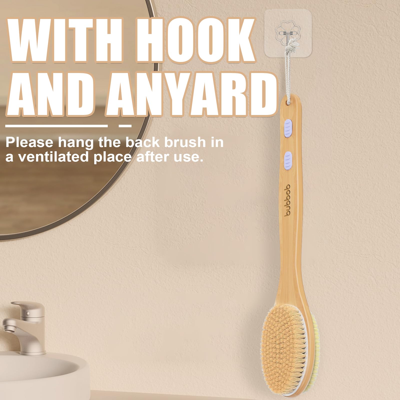 Blue Back Scrubber - Long Handle Shower Brush -7