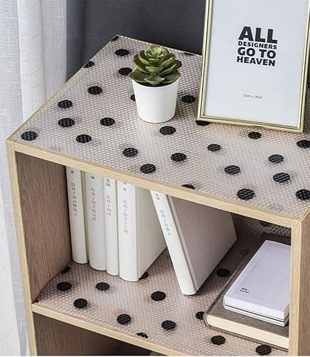 Miniatura 5 de Revestimiento de estante para armarios de cocina, no adhesivo, forro de cajones de lunares, forro antideslizante para refrigerador, impermeable,