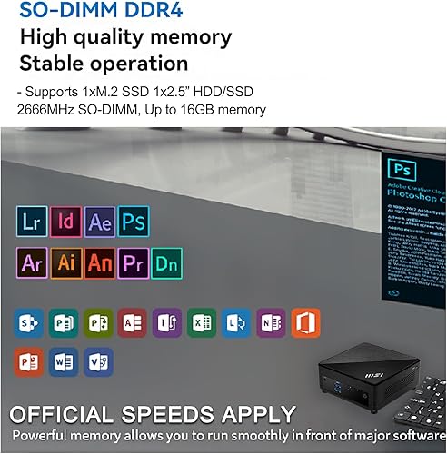 Miniatura 6 de MSI Cubi B0A9 Mini escritorio empresarial con factor de forma, procesador Intel N200, 32 GB de RAM, SSD de 1 TB, Wi-Fi 5 y Bluetooth, puerto de