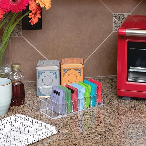 Miniatura 9 de J&V TEXTILES Bandeja organizadora de maquillaje dividida de plástico para cajón de baño, tocador, almacenamiento de encimera, organización de