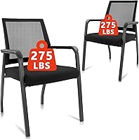 Vista 15 de Sillones ergonómicos de malla con asiento grueso de tela tapizada, silla de invitados con base transpirable y soporte lumbar para escuela, iglesia