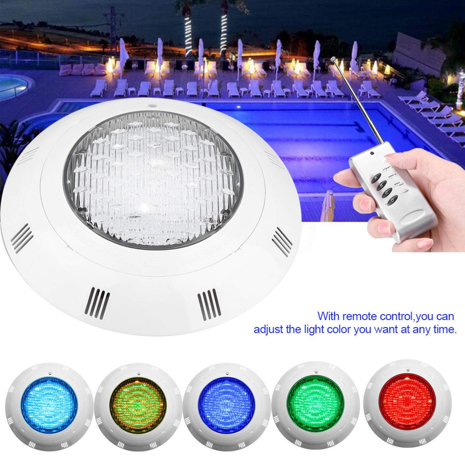 Gaeirt Luz de Piscina l¨¢mpara para alberca rgb Luces de Piscina subacu¨¢ticas Multicolor LED RGB con Control Remoto lámpara para alberca rgb Luces de ba?era de Luci per laghetto