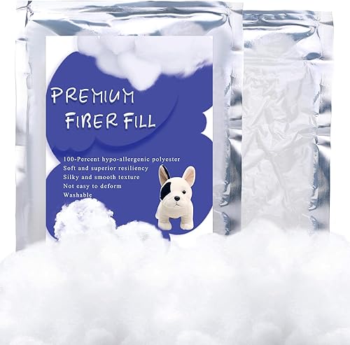 BUTUZE Fibra de poliéster, relleno de fibra de alta calidad de 14.11 oz, fibra de relleno de alta resistencia, relleno para muñecas pequeñas,