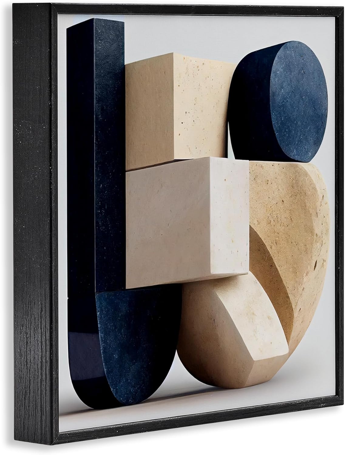 Stupell Industries Shapes Of Things Geometric Contour Black Framed Giclee Art, design by Sasha, 12 x 12