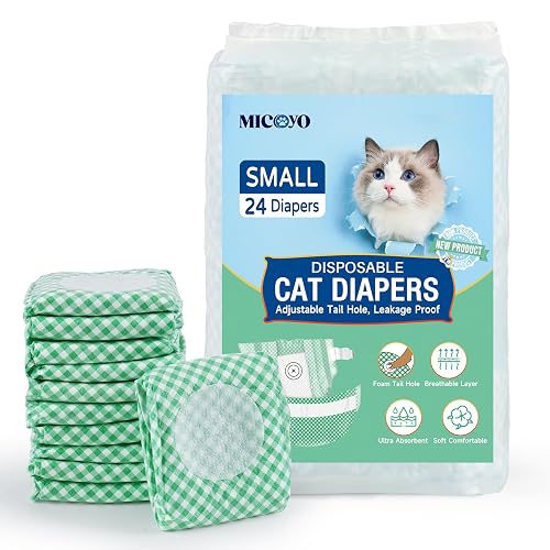 MICOOYO Pañales desechables para cachorros y gatos, pañales súper absorbentes para mascotas