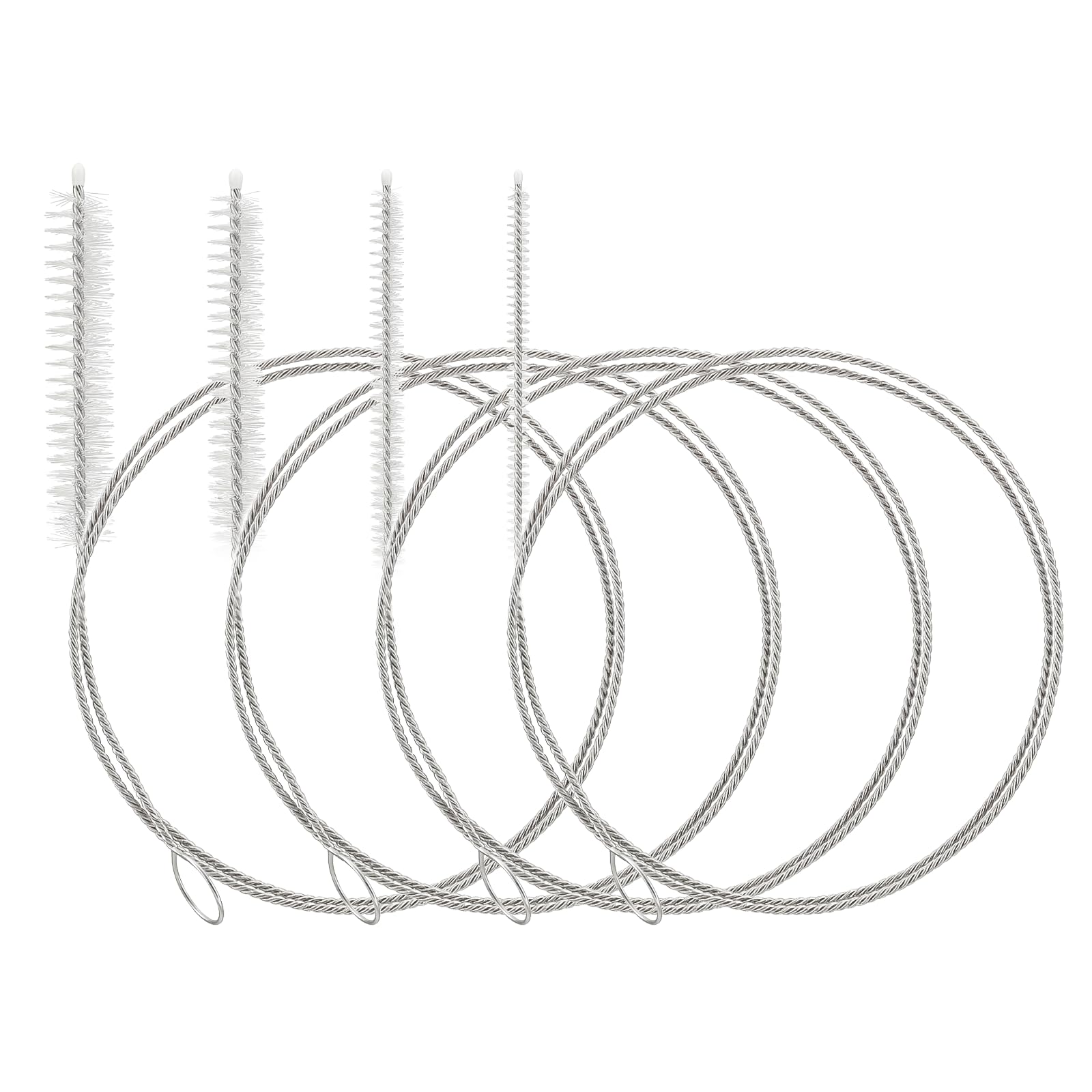 Confezione da 4 spazzole per tubi flessibili da 100 cm, spazzole di pulizia extra lunghe e sottili, adatte per tubi,bottiglie e cannucce
