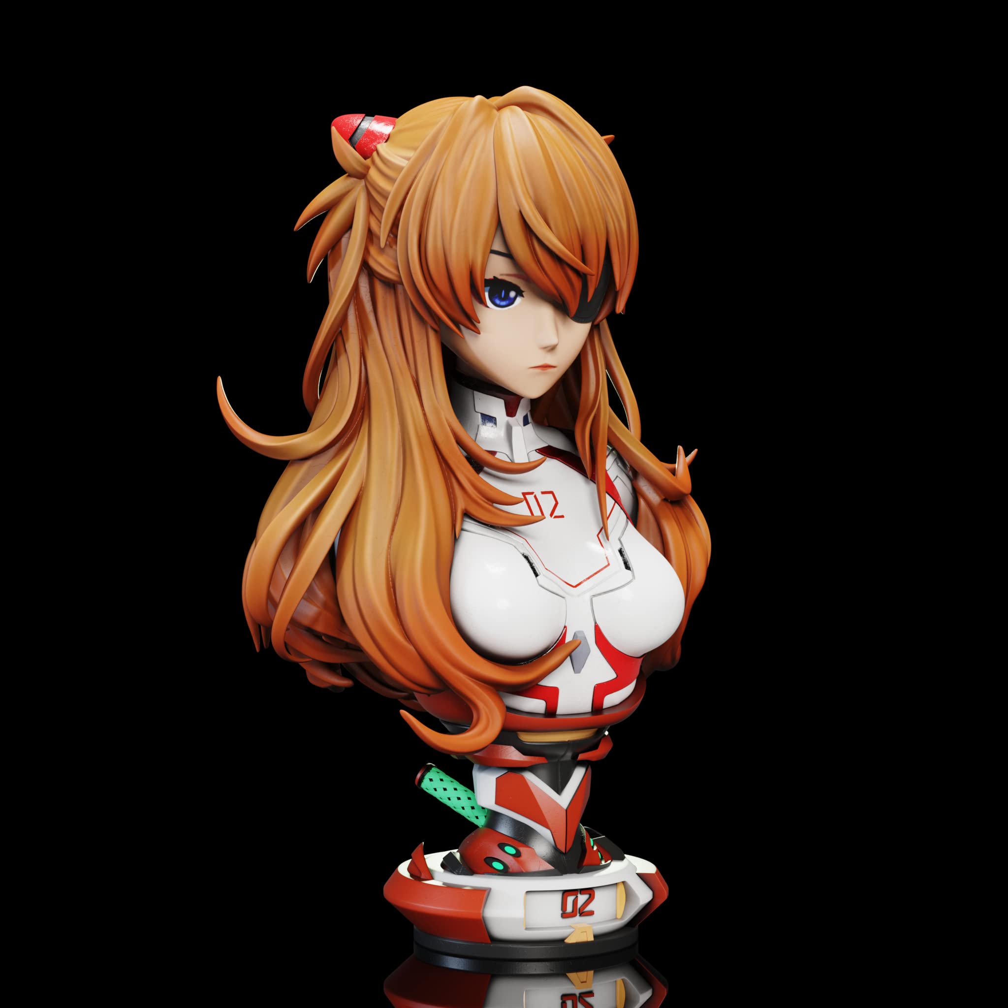 Amazon.co.jp: 惣流・アスカ・ラングレー フィギュア 1/4スケール 塗装 