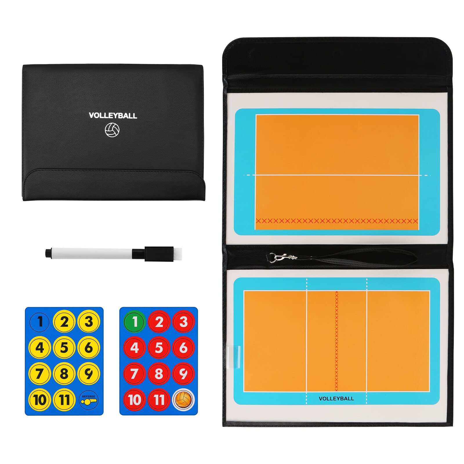 Lavagna Tattica per Allenatore di Pallavolo con Lavagna Magnetica a Mezza Corte con Penna