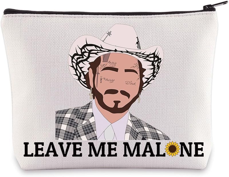 Necessaire WZMPA de lona com estampa Letter Print, modelo Leave Me, 1 unidade
