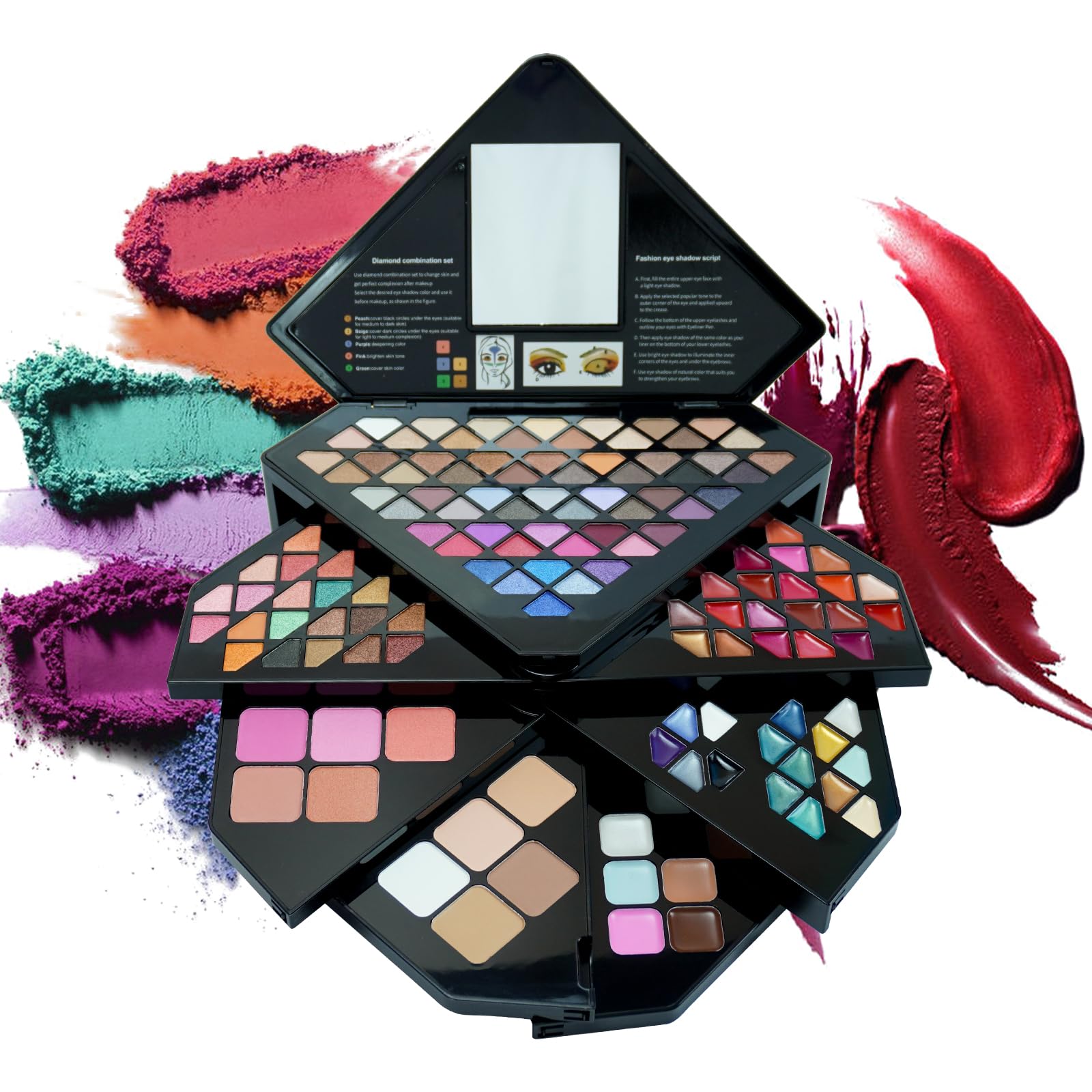 MKNZOME Paleta de Sombras de Ojos de 130 Colores, Set de Paleta de Maquillaje Paleta Maquillaje Profesionales Altamente Pigmentado Brillantes y Gitter para Uso Profesional y Diario