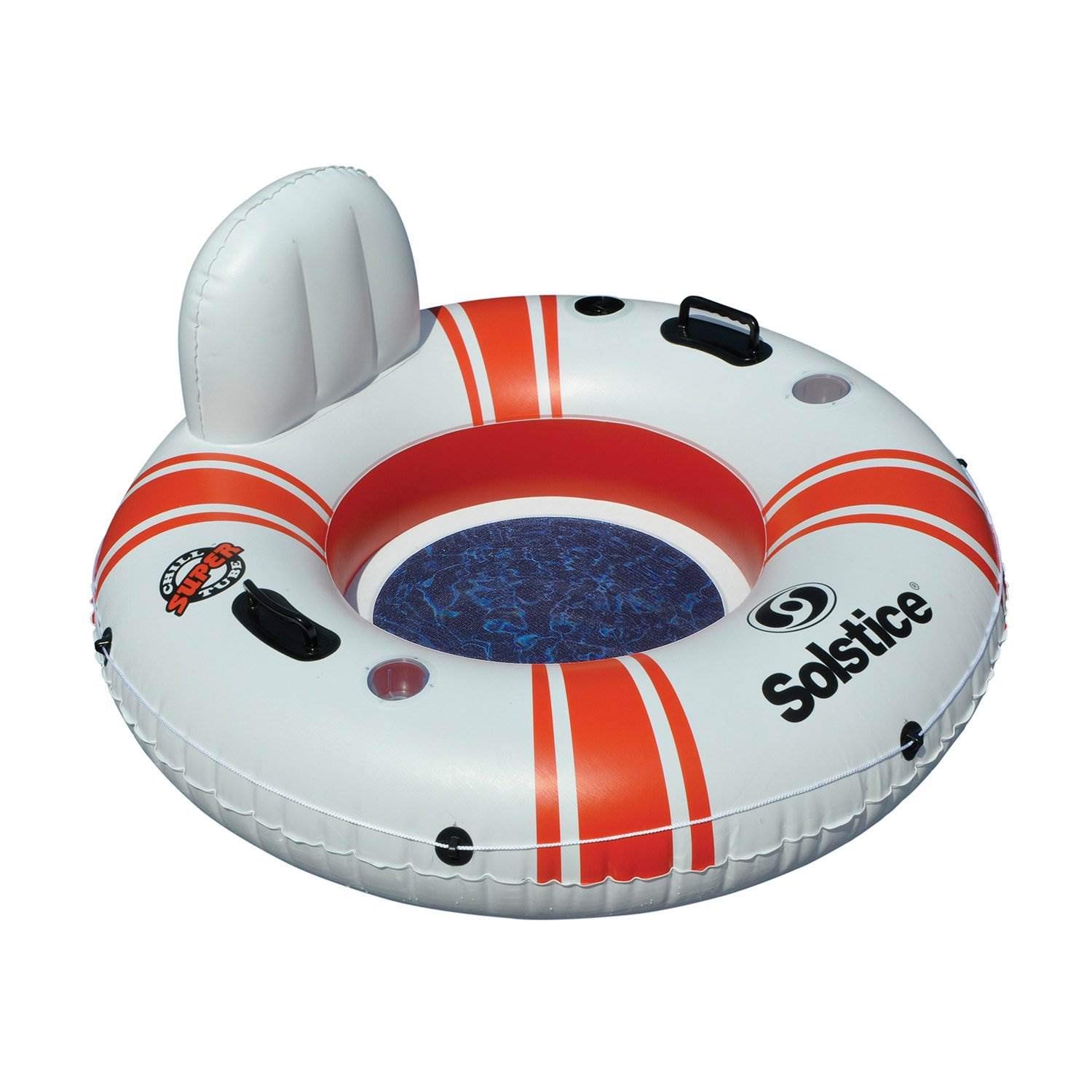 Solstice Inflatable Cooler River Raft Float for Tubing with Cooler Holder